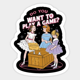 Do You Want To Play A Game Funny Vintage Sticker